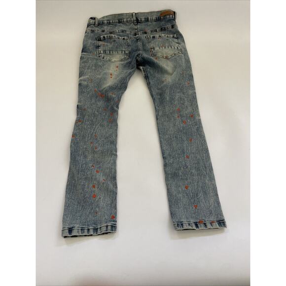 Evolution in Design Jeans Men's 38x32 Distressed Color Splash Y2K Hip Hop Skater - Picture 9 of 13